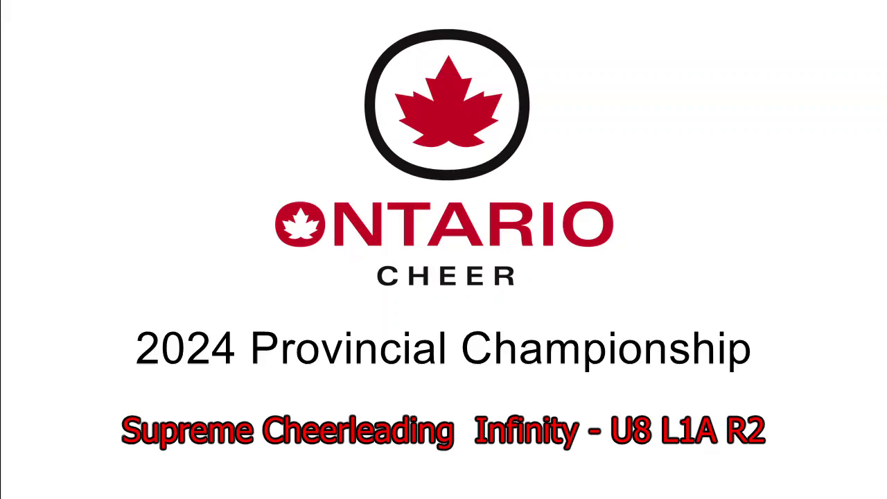 Supreme Cheerleading Infinity U8 L1A R2 Ontario Cheer 2024