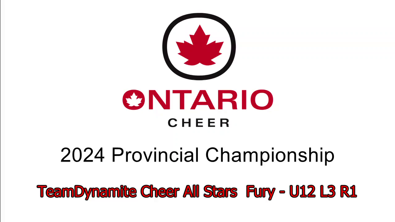 Dynamite Cheer All Stars Fury U12 L3 R1 Ontario Cheer 2024